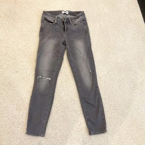 Grey Paige Verdugo Crop jeans size 24